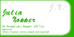 julia nopper business card